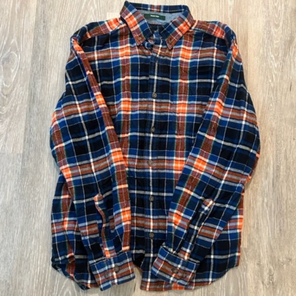 Woolrich Trout Run Long Sleeve Flannel Button Shirt Men's Size Medium